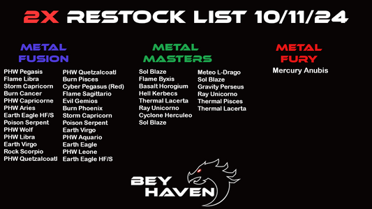 October 11th 2x Restock List!
