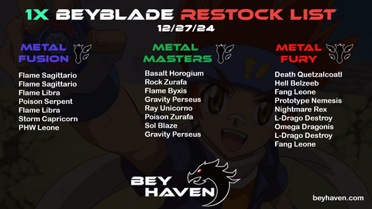 December 27th 1x Restock List!