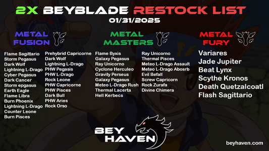 January 31st 2x Restock List!