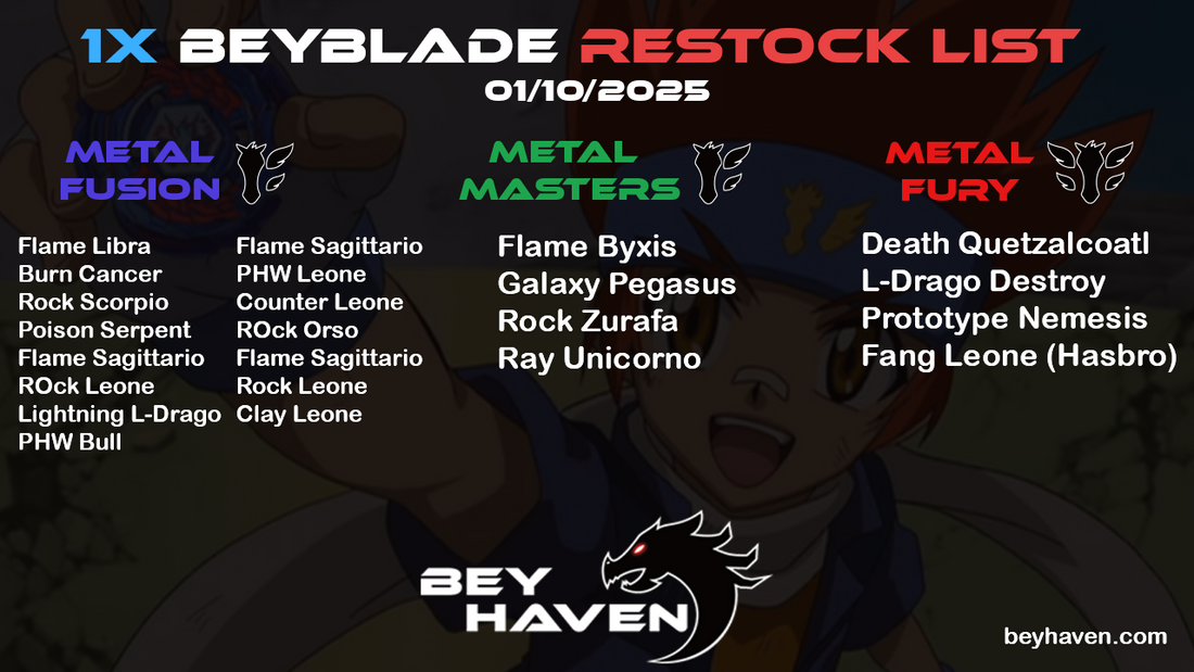 January 10th 1x Restock List!