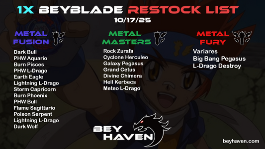 October 17th 1x Restock List!