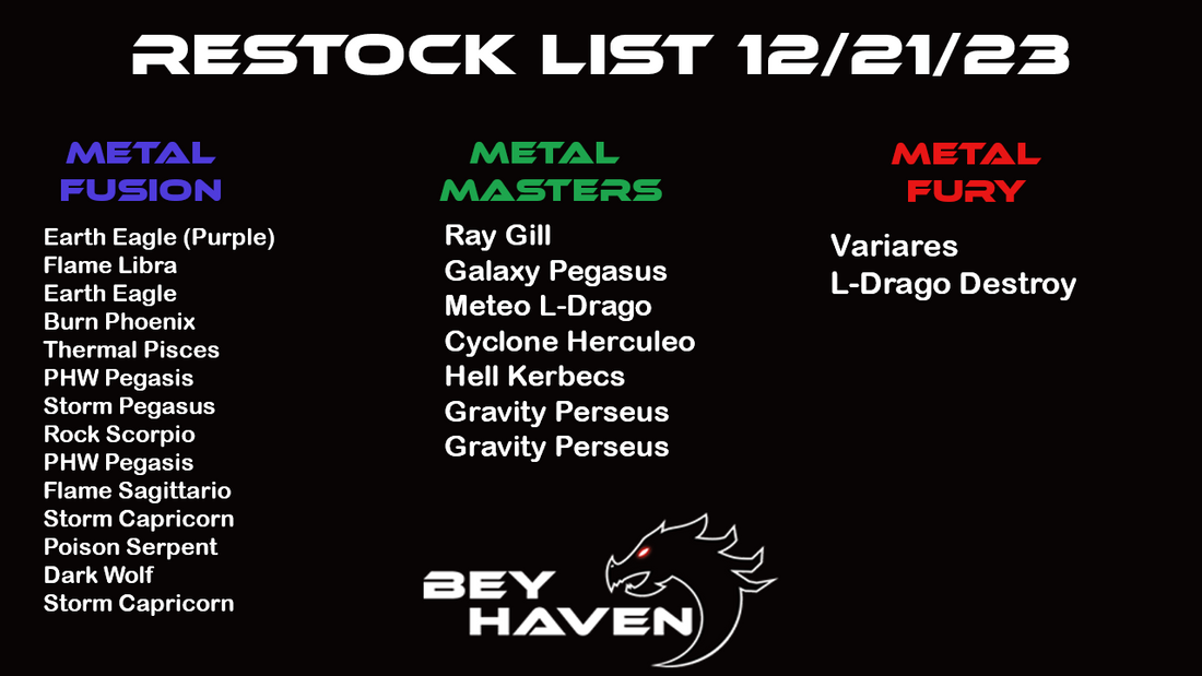 December 21 Restock List!