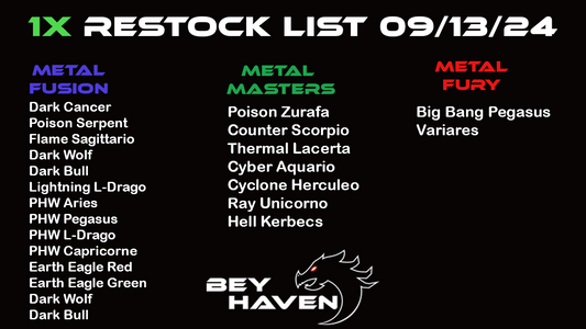 September 13th 1x Restock List!