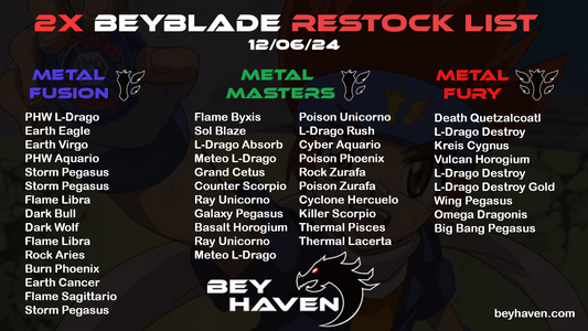 December 6th 2x Restock List!