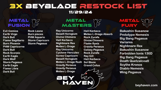 November 29th 3x Restock List!