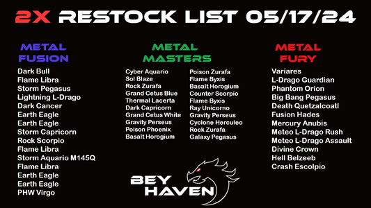 2x May 17th Restock List!