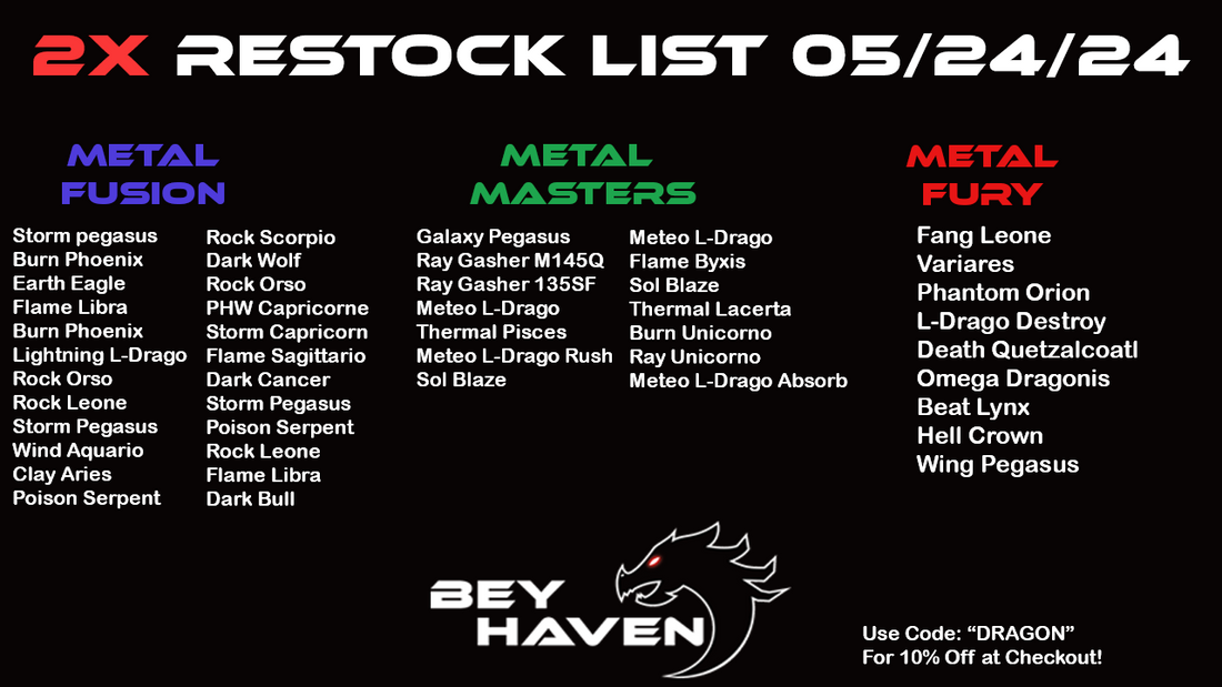 2x May 24th Restock List!