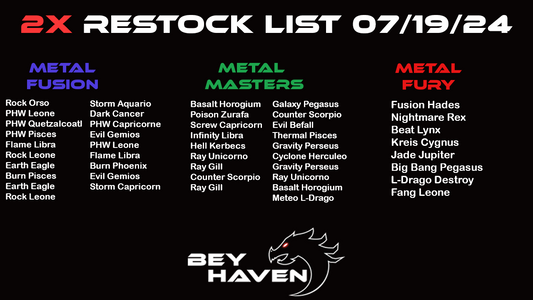 July 19th 2x Restock List!