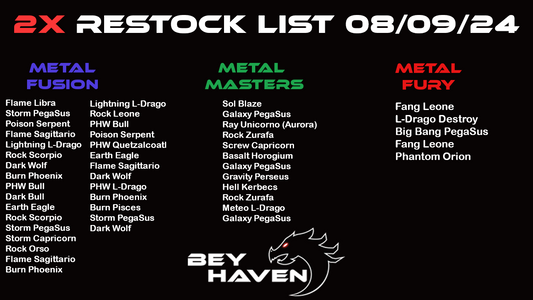 August 9th 2x Restock List!