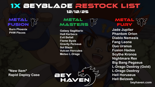 December 12th 1x Restock List!